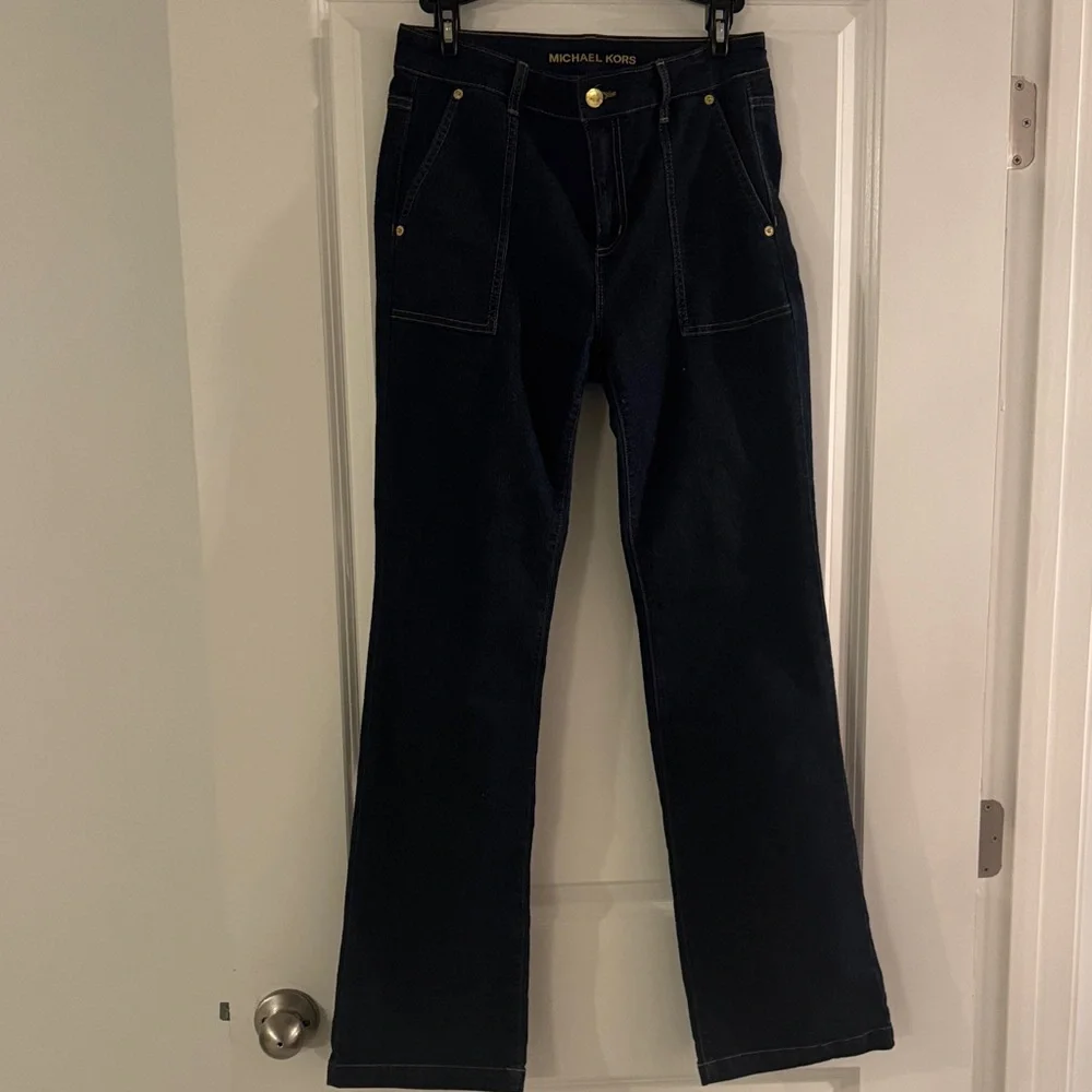 Michael Kors Women's Dark Blue Flare Jeans